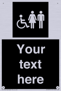 Custom information: black panel disabled female and male